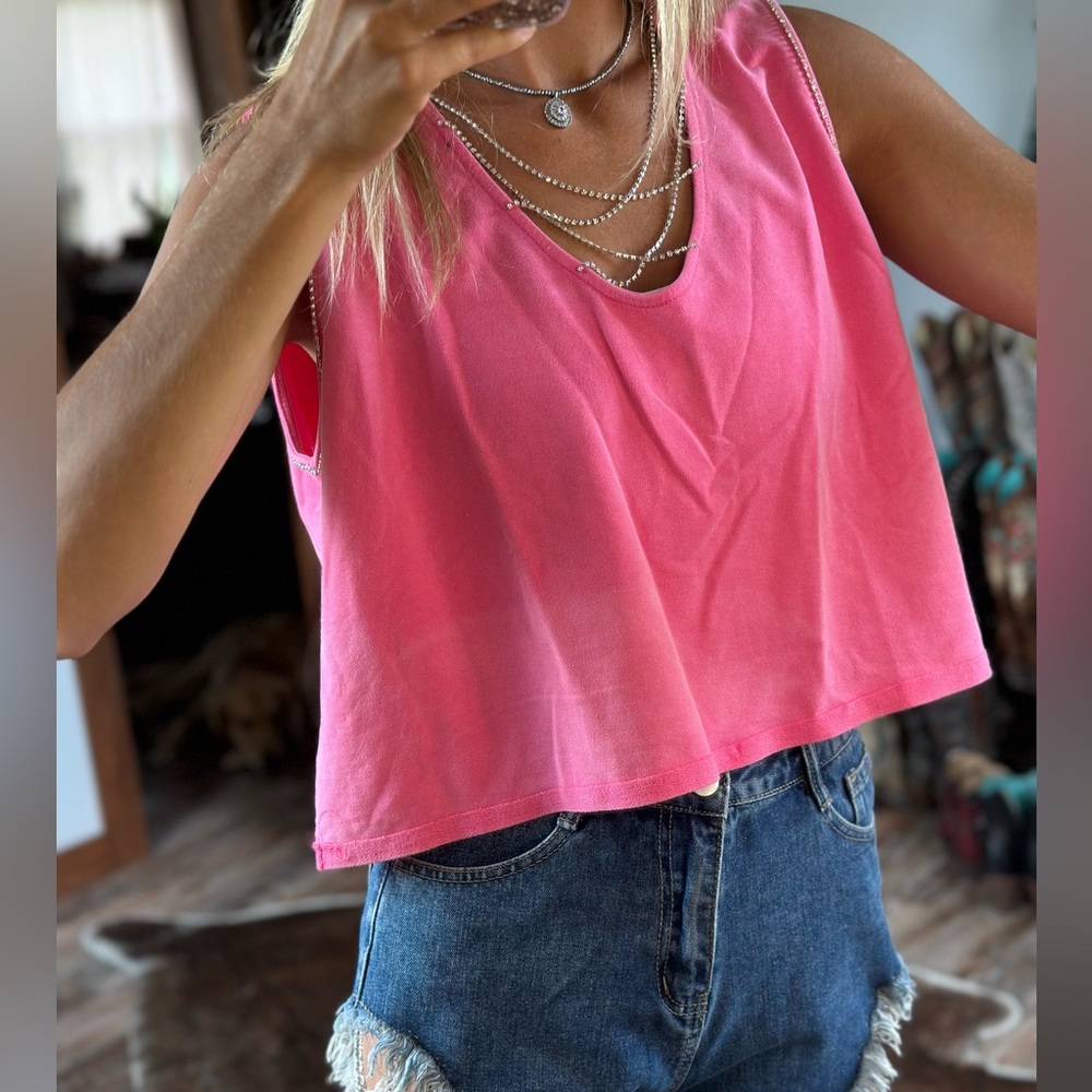 Rhinestone Tank Top